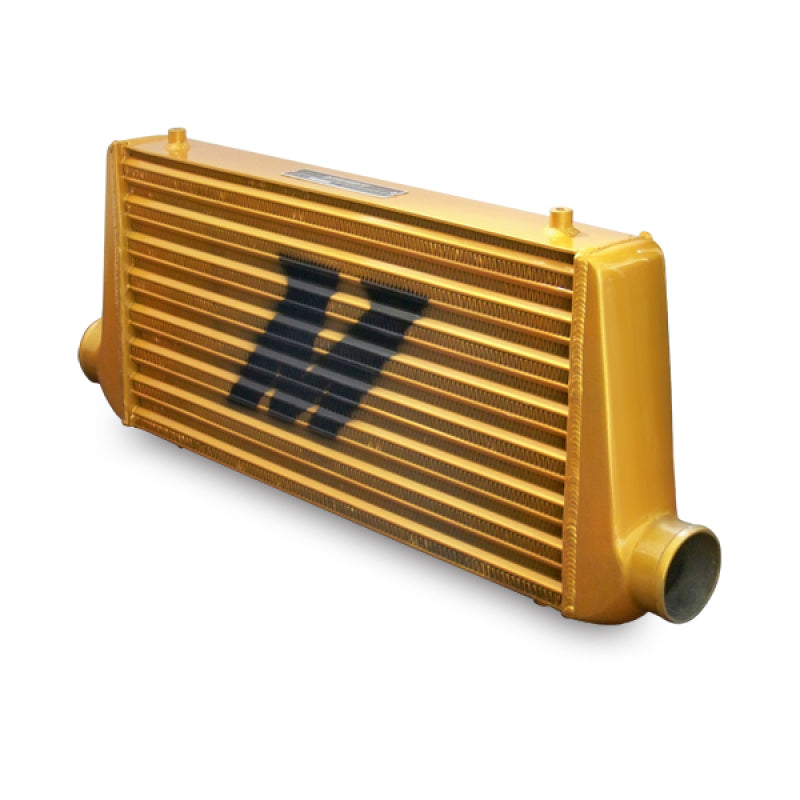 Mishimoto Eat Sleep Race Special Edition Gold M-Line Intercooler - Universal Front-Mount Aluminum Cooler for Enhanced Engine Performance