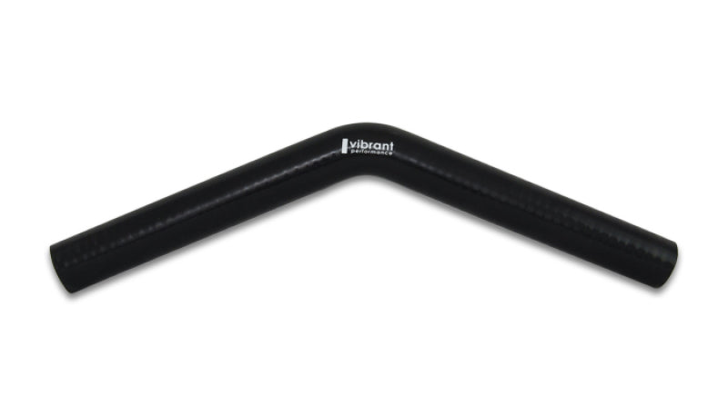 Vibrant 4 Ply Reinforced Silicone Elbow Connector - 1.25 inch ID x 8 inch Leg 45 Degree Black