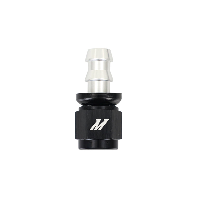 Mishimoto -6AN Push Lock Fitting - Straight, 45°, 90°, and 180° Angles for Automotive Fluid Systems