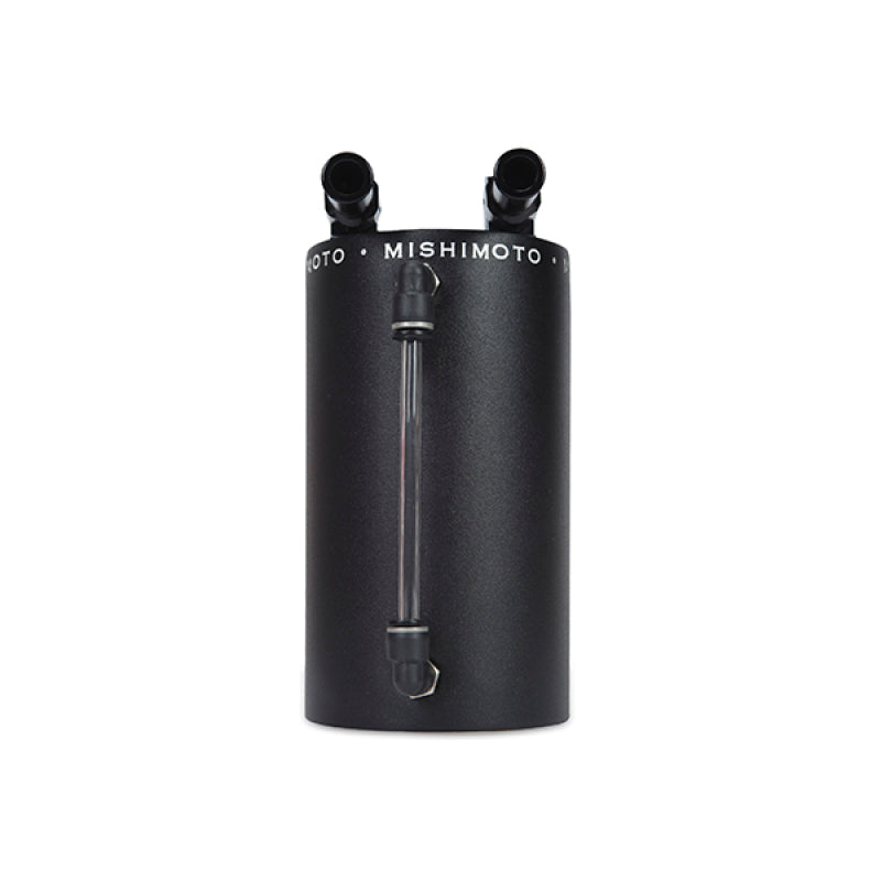 Mishimoto Large Aluminum Oil Catch Can - Wrinkle Black for Automotive Performance