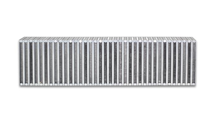 Vibrant Vertical Flow Intercooler Core – 24 Inch Wide, 6 Inch High, 3.5 Inch Thick – Bar and Plate Construction for High-Performance Turbocharged Vehicles