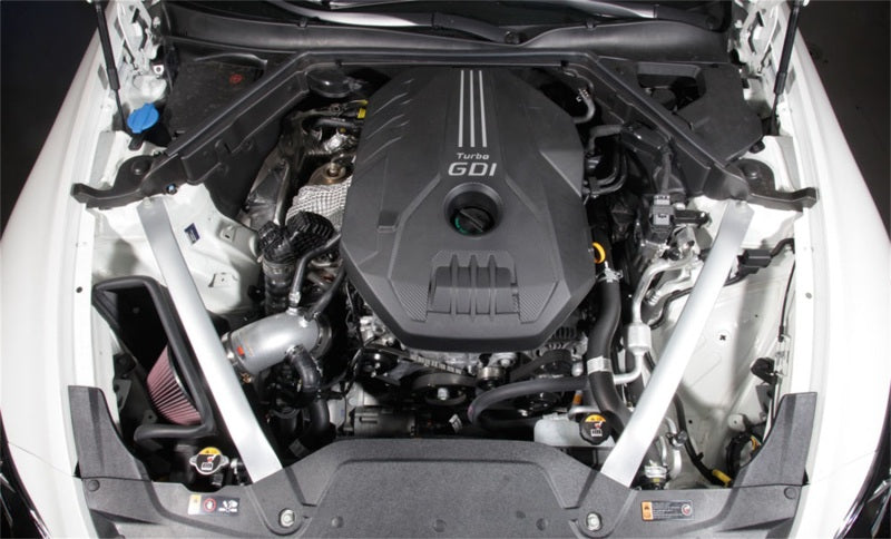 K&N Engineering Part 69-5320TS Silver Typhoon Short Ram Intake for Kia Stinger and Genesis G70