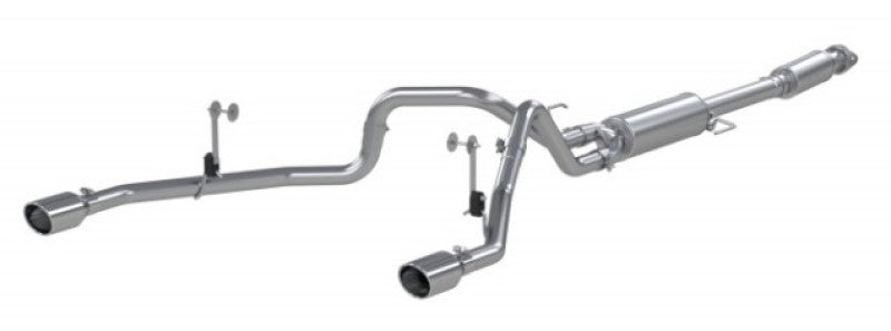 MBRP Armor Lite Series Cat Back Exhaust System for Ford F-150 2021-2022 2.7L/3.5L Ecoboost, 5.0L - 3 Inch Aluminized Steel with Dual Split Rear Tips