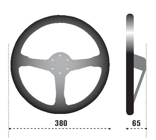 Sparco 015R368MSN Suede Black Steering Wheel for Automotive Performance and Comfort