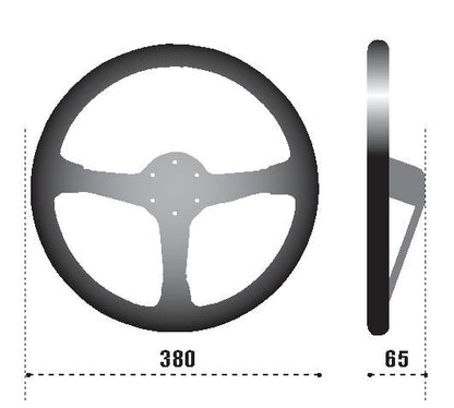 Sparco 015R368MSN Suede Black Steering Wheel for Automotive Performance and Comfort