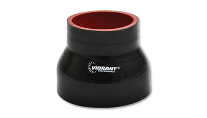 Vibrant 4-Ply Silicone Reducer Coupler 4.0 in. ID to 3.75 in. ID - Black