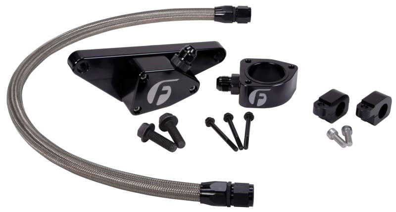 Fleece Performance Cummins Coolant Bypass Kit with Stainless Steel Braided Line (2003-2007 Manual Transmission)