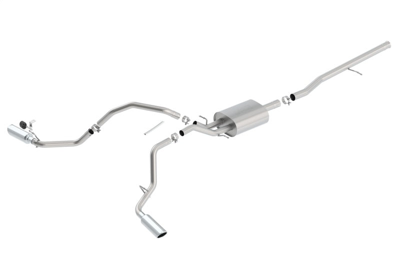 Borla S-Type Cat-Back Exhaust System for 2014-2018 Chevrolet Silverado 1500 and GMC Sierra 1500 with 5.3L V8 - Ext. & Crew Cab