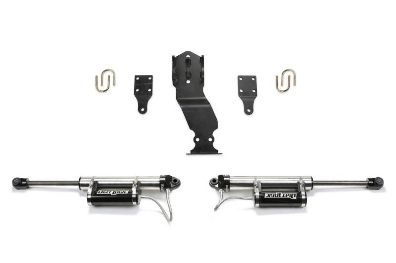 Fabtech FTS22314 Dual Steering Stabilizer System for Ford F450/F550 4WD with 2.25-inch Reservoir Shocks