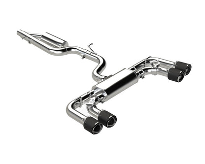 MBRP Armor Pro Series 2022-2024 Volkswagen Golf R MK8 T304 Stainless Steel 3-inch Cat-Back Exhaust System with Quad Rear Exit and Carbon Fiber Tips