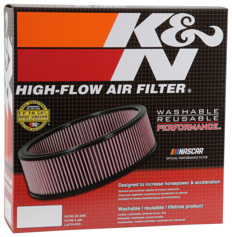 K&N Replacement Air Filter for Mercedes-Benz V8 (Part Number E-2872) – High-Flow, Washable Performance Filter