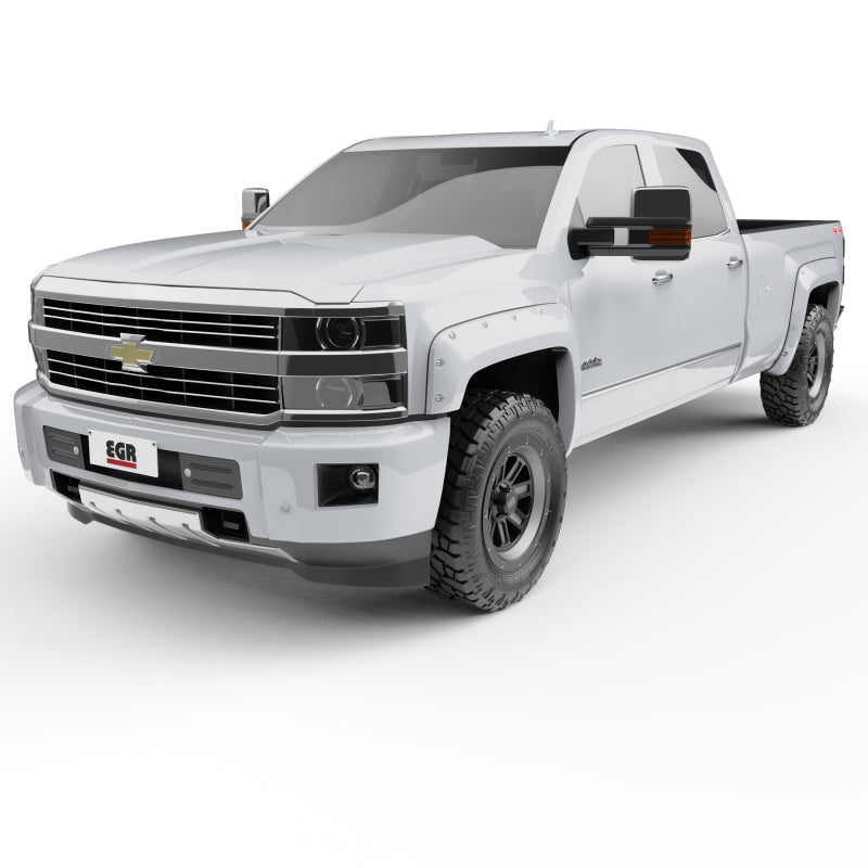 EGR 14+ Chevrolet Silverado Bolt-On Look Fender Flares – Summit White, Color Match Set