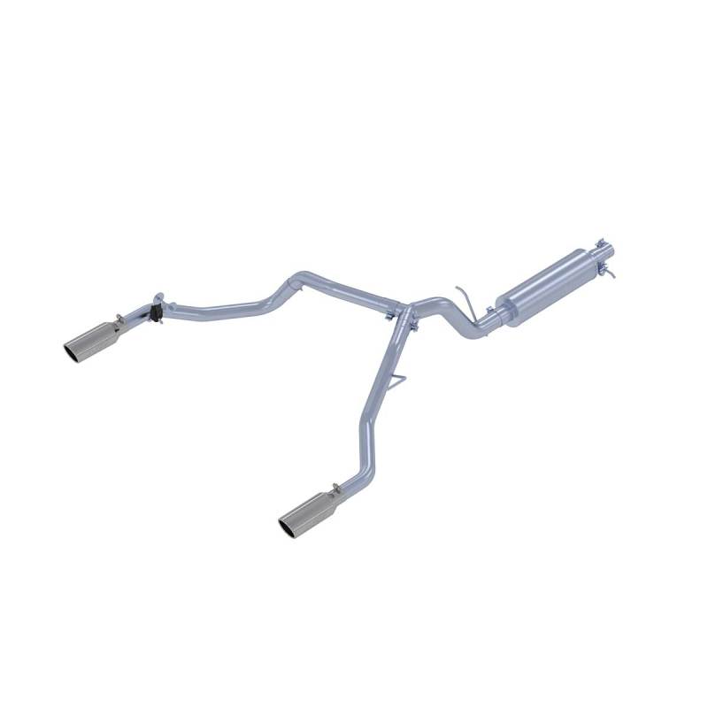MBRP Armor Lite Series Cat Back Exhaust System for Ford Ranger 2019-2022 | 2.5 Inch Dual Split Rear Exit with 4-inch Tips
