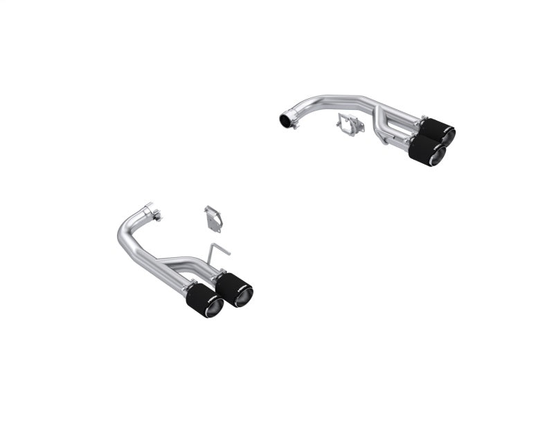 MBRP Armor Pro Series Axle-Back Exhaust System for Ford Mustang GT 5.0L with Quad Carbon Fiber Tips – T304 Stainless Steel, Street Performance