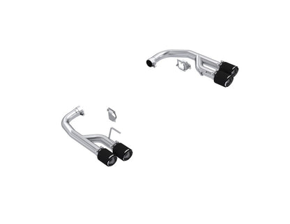 MBRP Armor Pro Series Axle-Back Exhaust System for Ford Mustang GT 5.0L with Quad Carbon Fiber Tips – T304 Stainless Steel, Street Performance