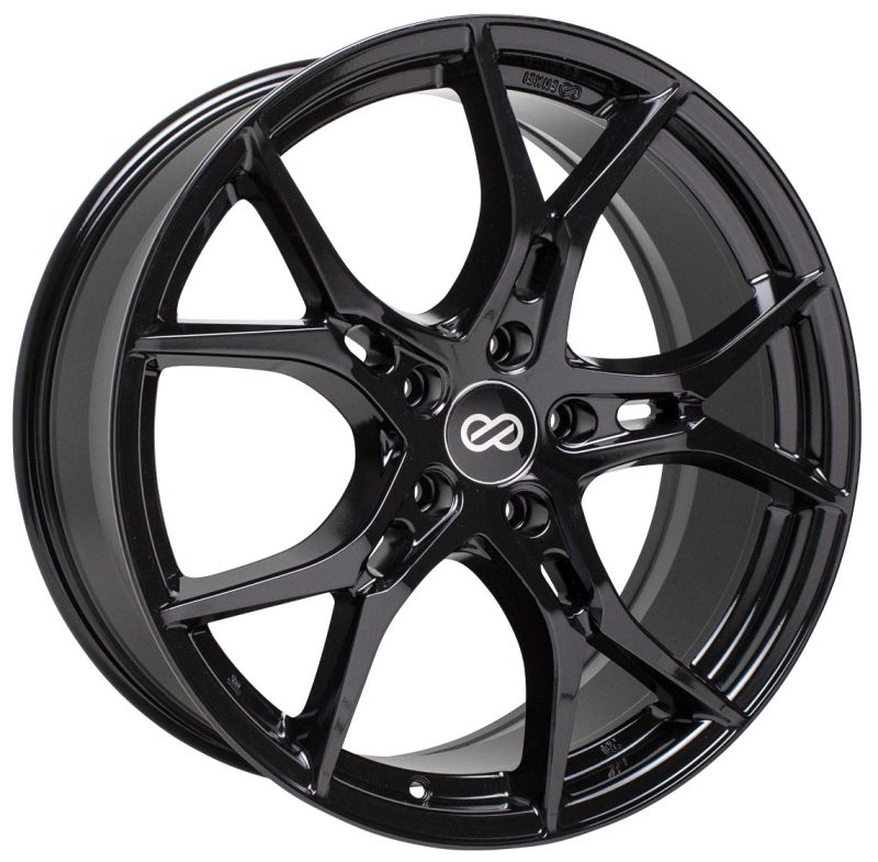 Enkei Vulcan 18x8 Inch Gloss Black Alloy Wheel with 5x112 Bolt Pattern and +45mm Offset