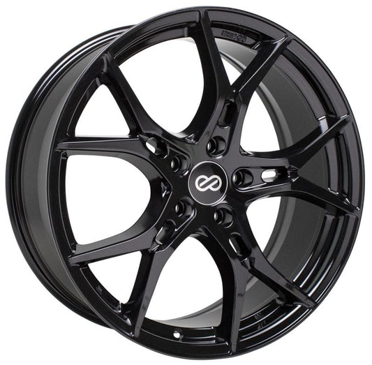 Enkei Vulcan 17x7.5 Inch Gloss Black Wheel with 5x114.3 Bolt Pattern and 38mm Offset