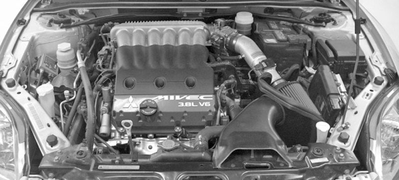 K&N Engineering 69-6502TR Cold Air Intake System for Mitsubishi Eclipse 3.8L V6 - Red Typhoon Short Ram Intake