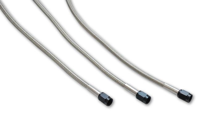 Vibrant Universal Oil Feed Kit 2ft Teflon-Lined Stainless Steel Hose with -3AN Fittings
