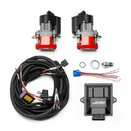 Wilwood Electronic Parking Brake Rear Retrofit Kit with Switch Harness - Red Powder Coat Caliper
