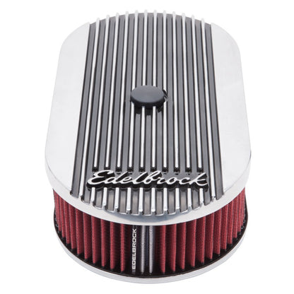 Edelbrock Elite II Round Air Cleaner Part #4273 – Polished Aluminum with High-Quality Washable Filter