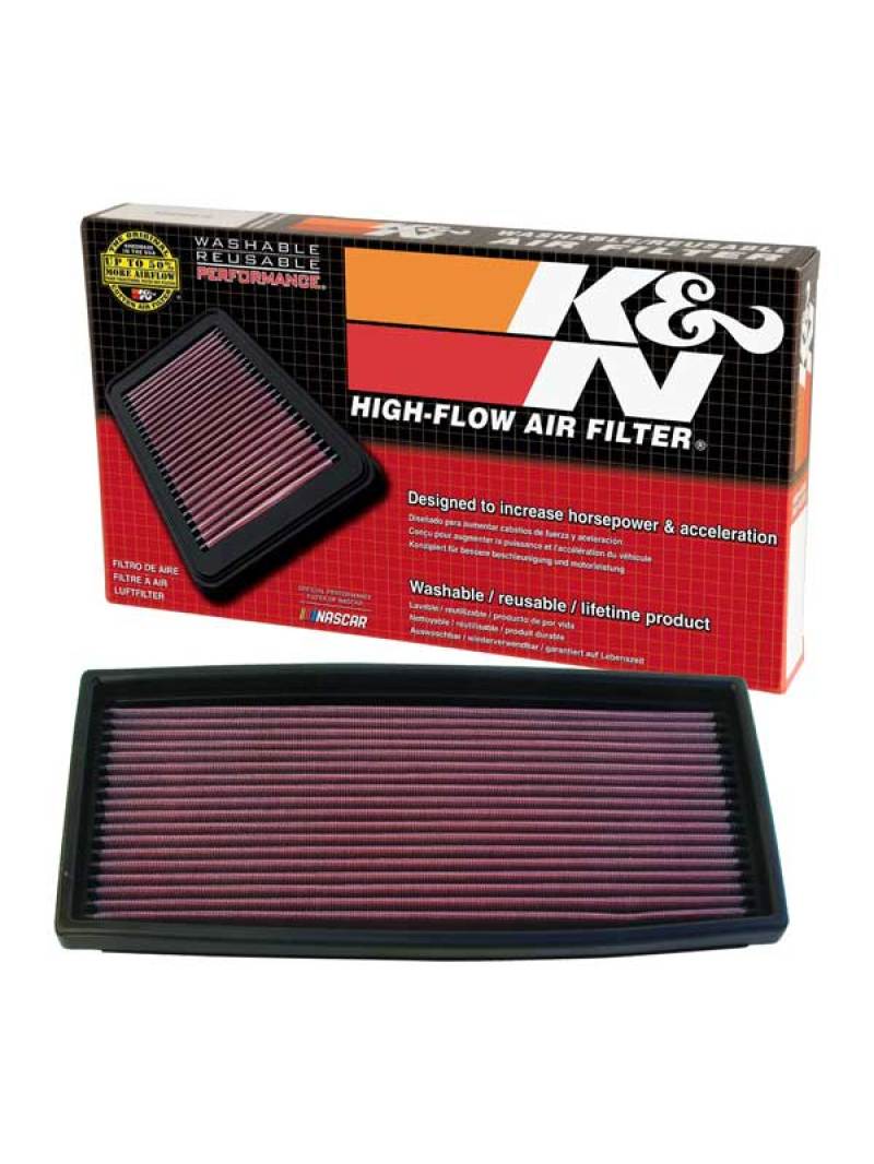 K&N Engineering 33-2023 High-Flow Reusable Air Filter for Volkswagen Jetta and Ford F-150