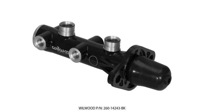 Wilwood Tandem Remote Master Cylinder 1 Inch Bore Black - Reliable Hydraulic Brake Performance