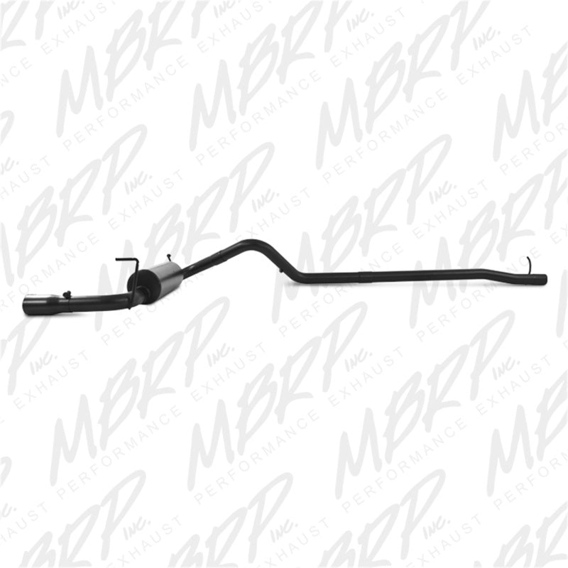 MBRP S5526BLK Armor BLK Series 2.5-inch Cat Back Exhaust System for Jeep Wrangler 2011-2013 with Black Coated Finish