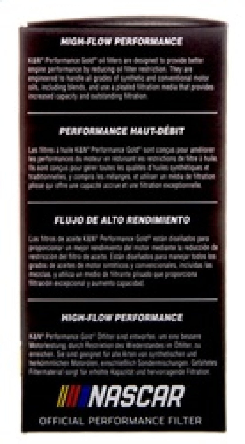 K&N Engineering HP-7038 Performance Oil Filter for 2019 Audi A3 2.0L