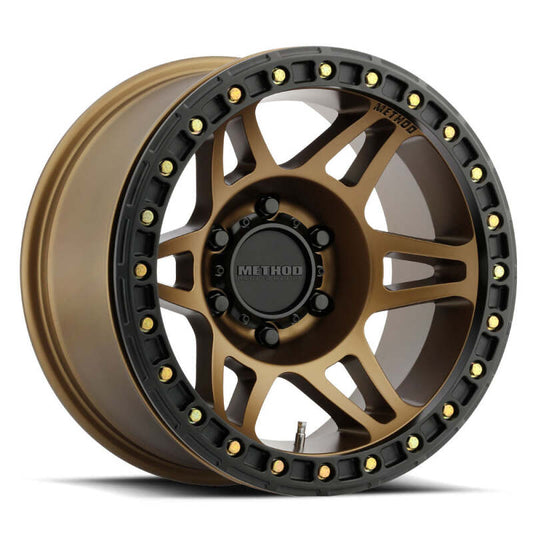 Method Wheels MR106 17x9 Beadlock Wheel with Bronze Finish and 8x6.5 Bolt Pattern