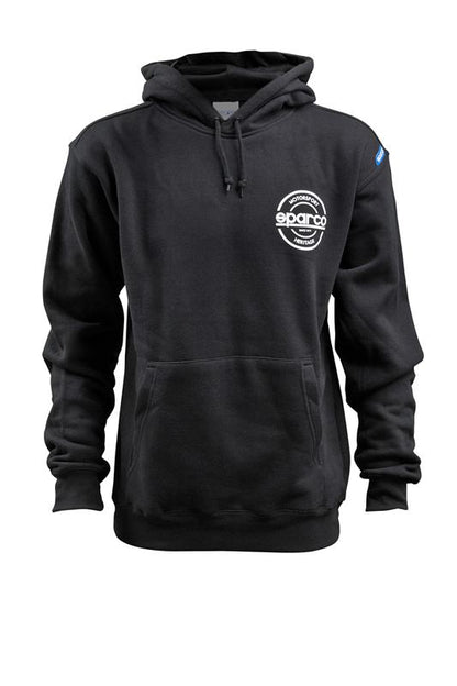SPARCO Hooded Sweatshirt S-Seal Black Medium - Comfortable Automotive Apparel