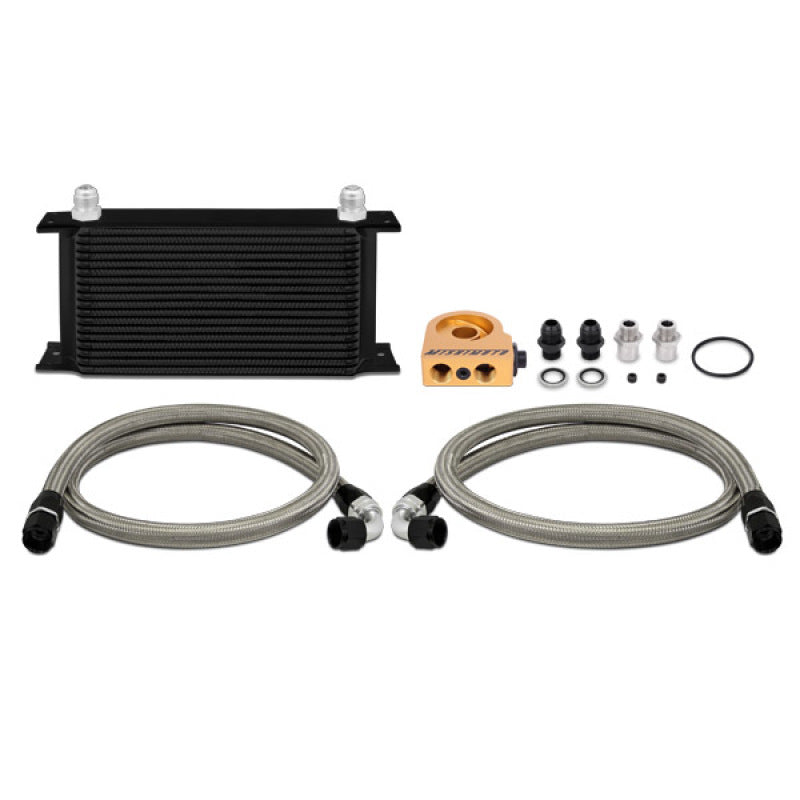 Mishimoto Universal 19 Row Thermostatic Oil Cooler Kit - Black for Ford Mustang