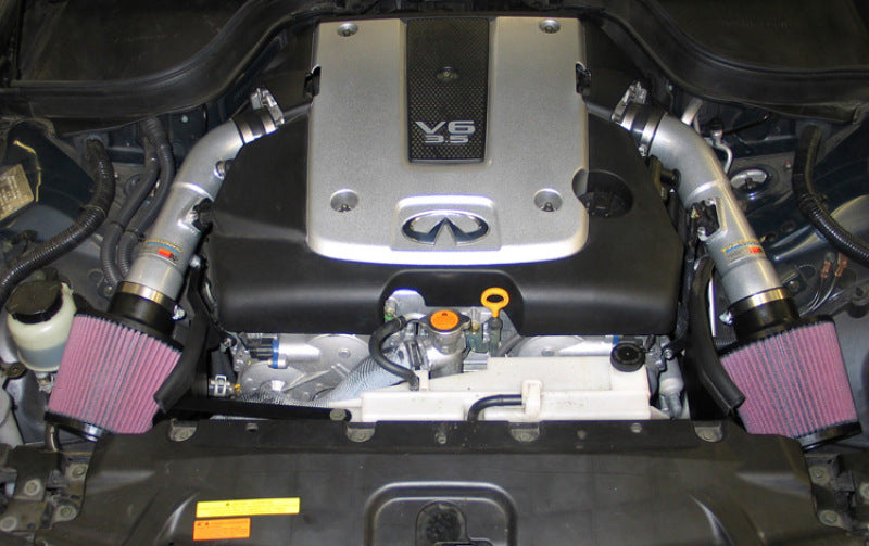 K&N Engineering 69-7082TS Dual Silver Typhoon Short Ram Intake for 2007-2008 Infiniti G35