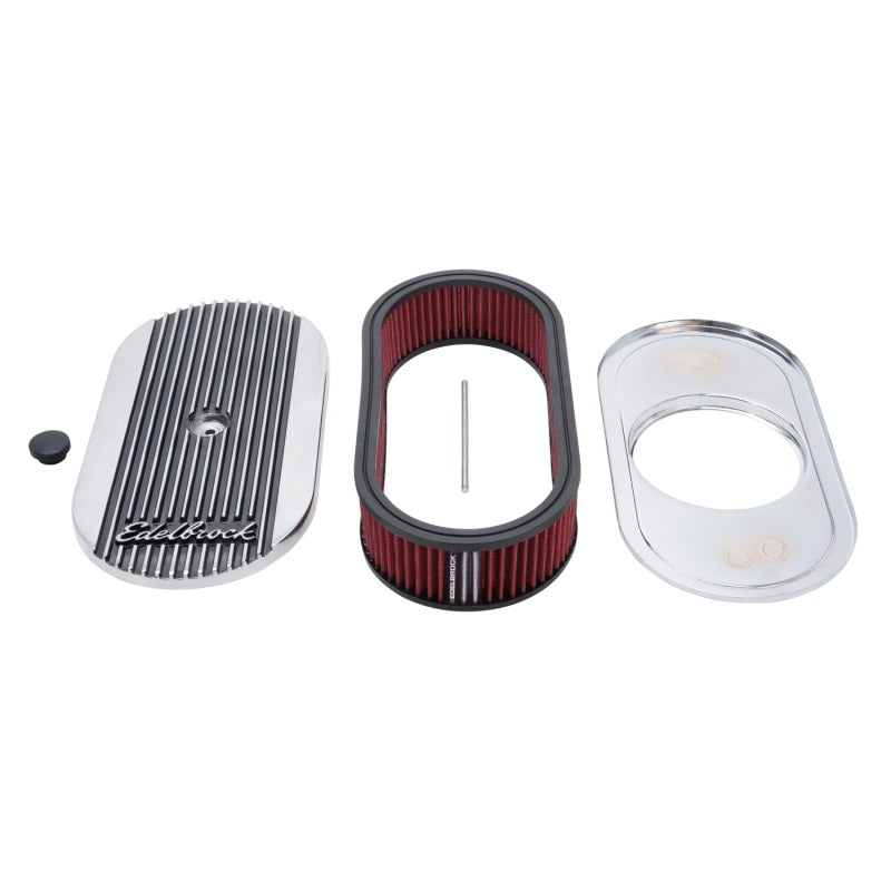Edelbrock Elite II Round Air Cleaner Part #4273 – Polished Aluminum with High-Quality Washable Filter