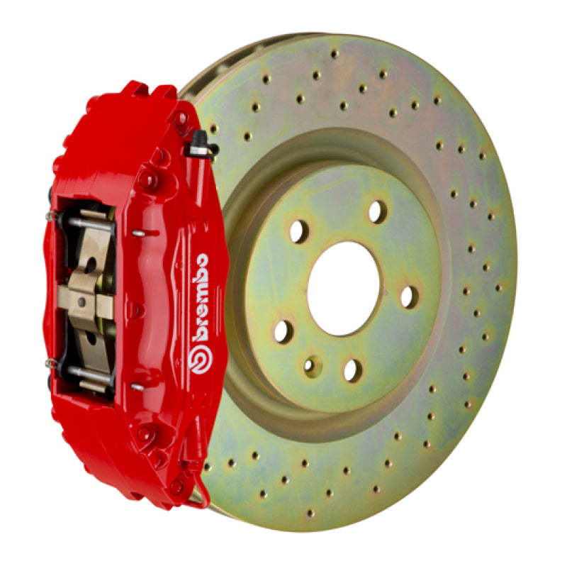 Brembo 16+ Camaro Front GT BBK 6-Piston Cast Rotor with Drilled Design - Red