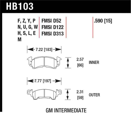 Hawk HP+ Street Brake Pads
