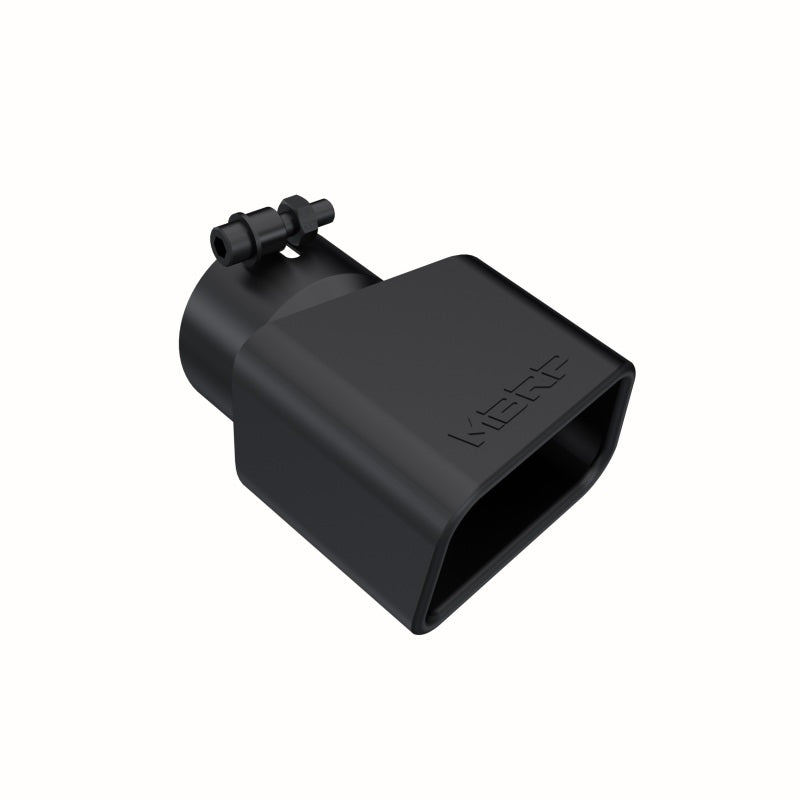 MBRP T5120BLK Black Coated Exhaust Tip - 4.75 Inch x 3 Inch Rectangle Angled Cut, Passenger Side