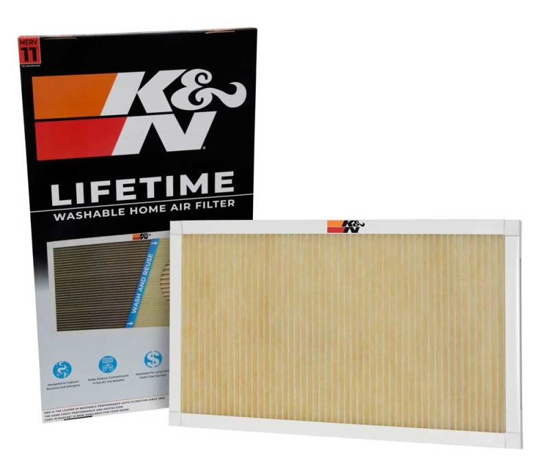 K&N HVAC Filter 18 x 30 x 1 - Reusable Pleated Synthetic Air Filter with MERV 11 Rating
