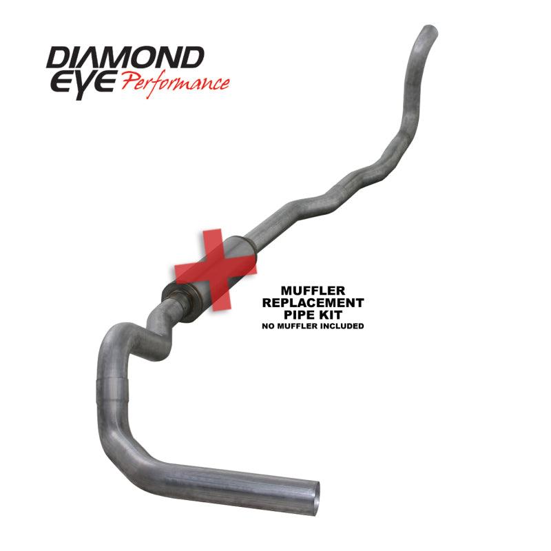 Diamond Eye Performance 4-inch Turbo Back Exhaust System Kit for 1989-1993 Dodge 5.9L Cummins 2500/3500 - Aluminized Steel