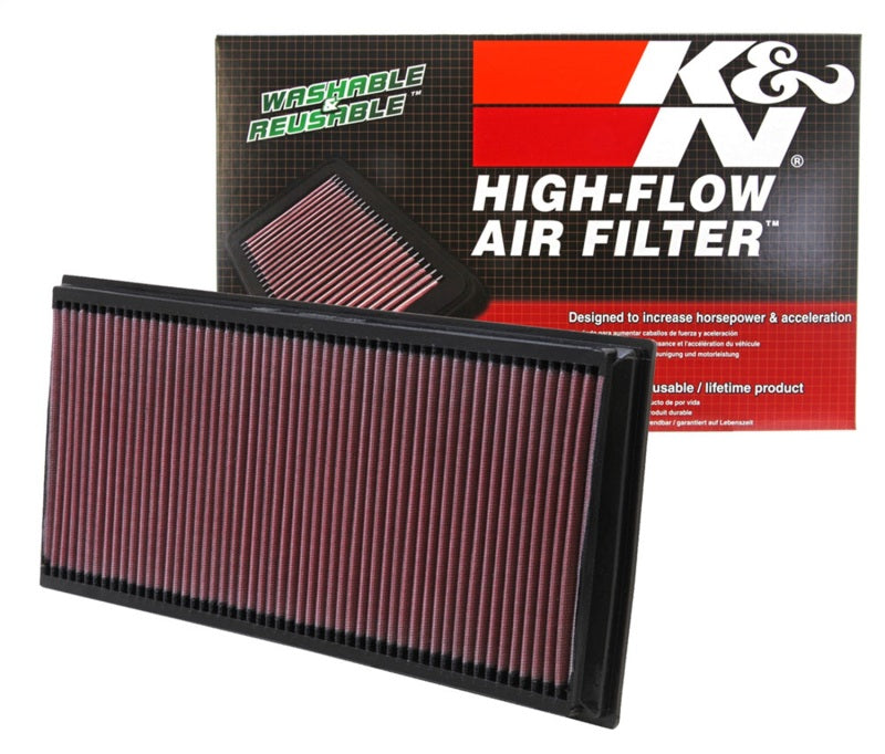 K&N Engineering Part 33-2857 High-Flow Drop-In Air Filter for Porsche Cayenne, Audi TT Quattro, Volkswagen Touareg