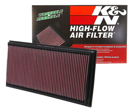 K&N Engineering Part 33-2857 High-Flow Drop-In Air Filter for Porsche Cayenne, Audi TT Quattro, Volkswagen Touareg