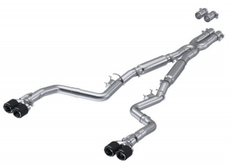 MBRP Armor Pro Series Cat Back Exhaust System for Dodge Challenger 2015-2017 with Carbon Fiber Quad Tips