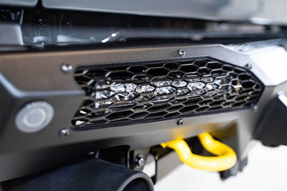 Addictive Desert Designs HoneyBadger Rear Bumper for Ford Raptor 2021-2023 with 10-inch LED Mounts and Satin Black Panels