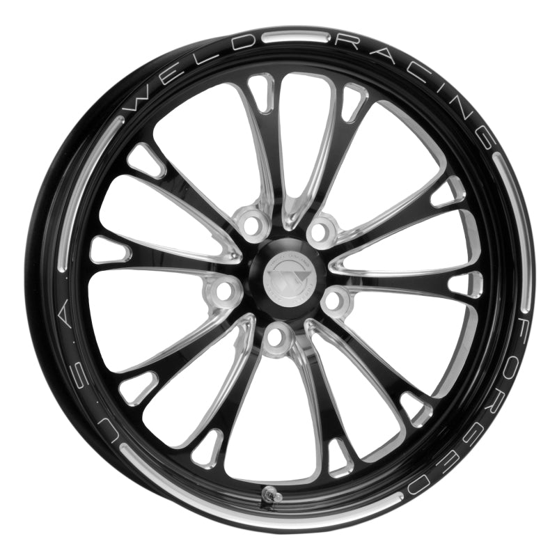 Weld V-Series 1-Piece 17x4.5 inch Black Drag Wheel - 5x4.75 Bolt Pattern, 2.25 inch Backspace