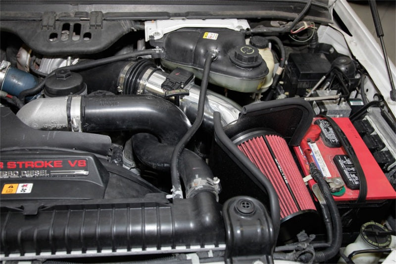 Spectre 03-07 Ford Super Duty V8-6.7L Diesel Air Intake Kit with Red Filter and Polished Aluminum Tubing
