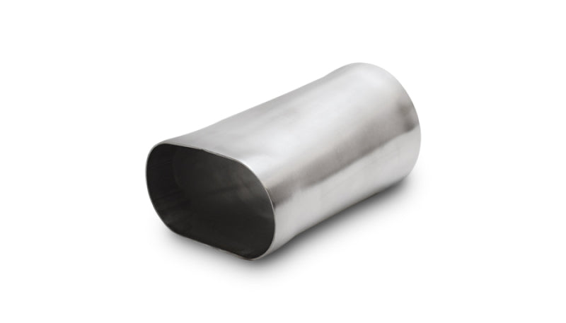 Vibrant 3.5-inch Oval to 3.5-inch Round Transition Adapter in T304 Stainless Steel