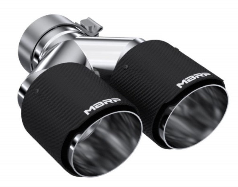 MBRP 3-inch Dual Wall Carbon Fiber Exhaust Tip with Dual Out - Right and Left Side Fit