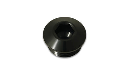 Vibrant Aluminum 3/4-Inch AN ORB Low Profile Port Plug - Anodized Black