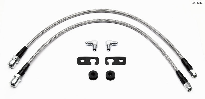 Wilwood Flexline Kit for 2002 Acura RSX with 5-Lug Wheels and Forged Dynalite Front Caliper