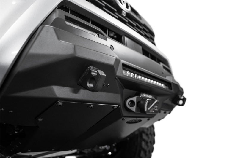 Addictive Desert Designs 2024 Toyota Tacoma Stealth Center Mount Winch Front Bumper with Light Bar Mount